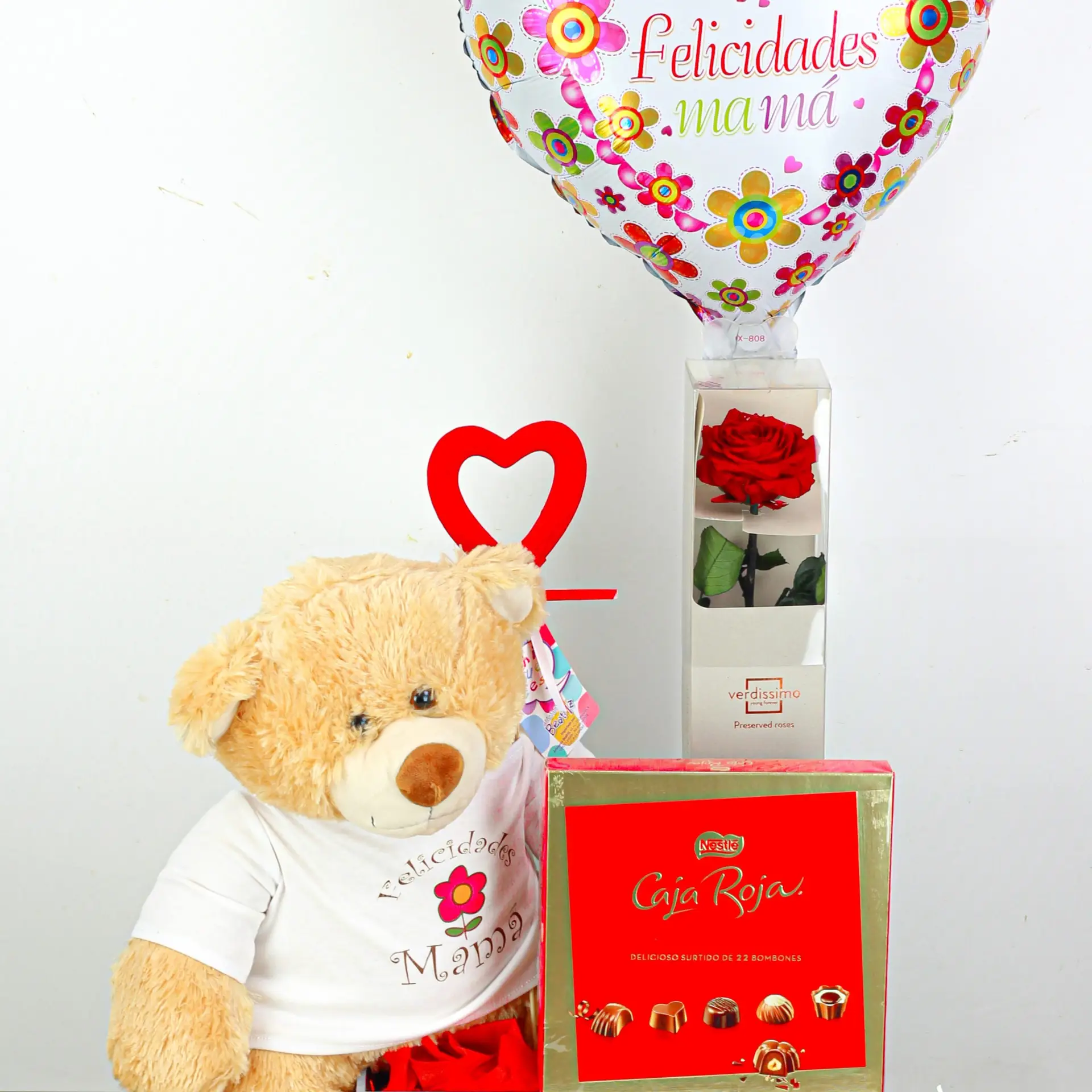Caja dia de la madre XL rosas preservada peluche globo bombones regalo 2 Caja dia de la madre XL rosas preservada peluche globo bombones regalo 2