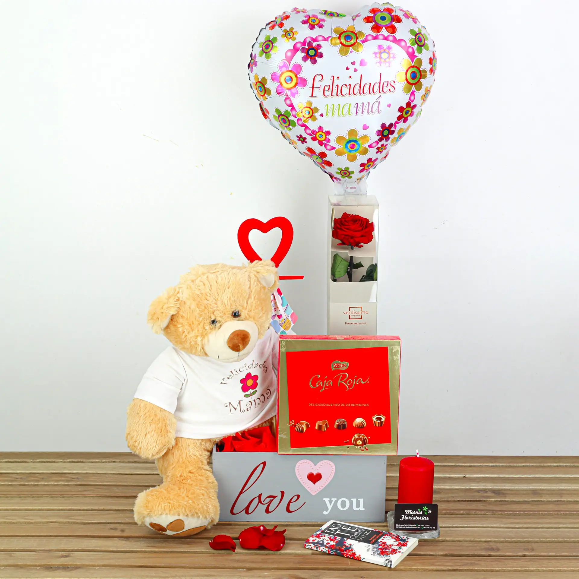 Caja dia de la madre XL rosas preservada peluche globo bombones regalo 3 Caja dia de la madre XL rosas preservada peluche globo bombones regalo 3