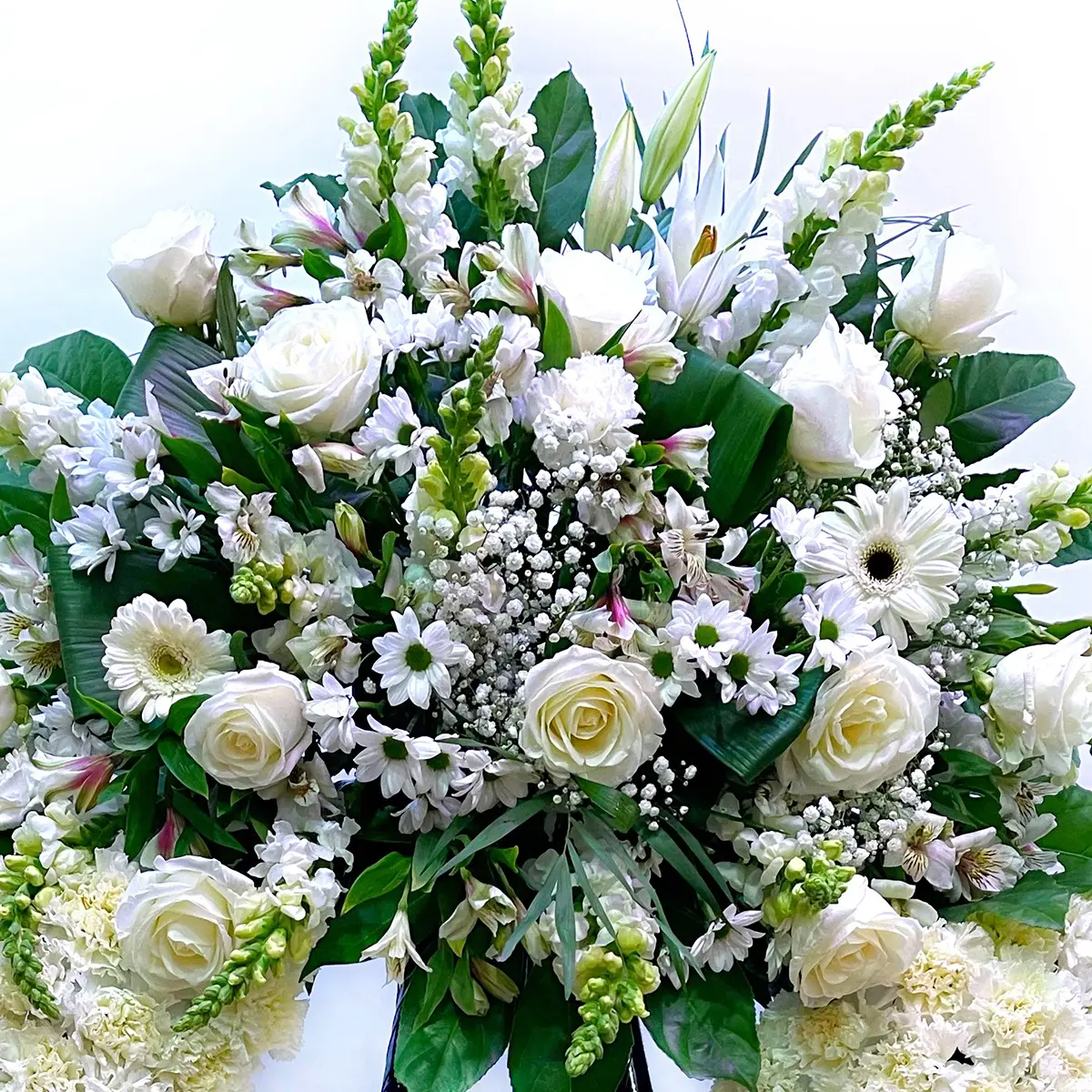 Corona funebre de flores lagrimas blancas 2 Corona funebre de flores lagrimas blancas 2