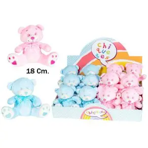 OSITO AZUL Y ROSA 18CM