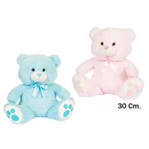 OSO AZUL Y ROSA 30CM