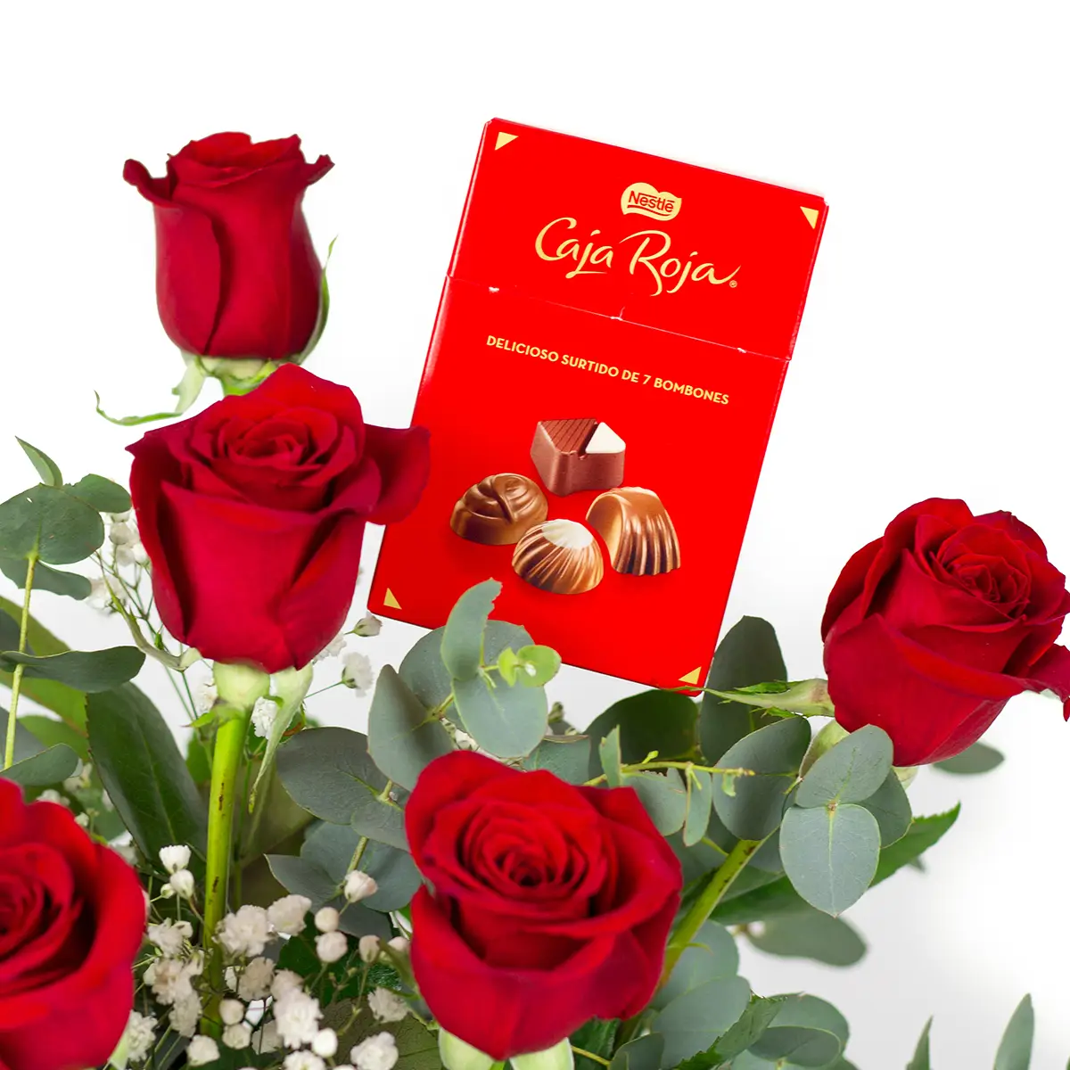 Ramo rosas rojas con bombones 2 Ramo rosas rojas con bombones 2