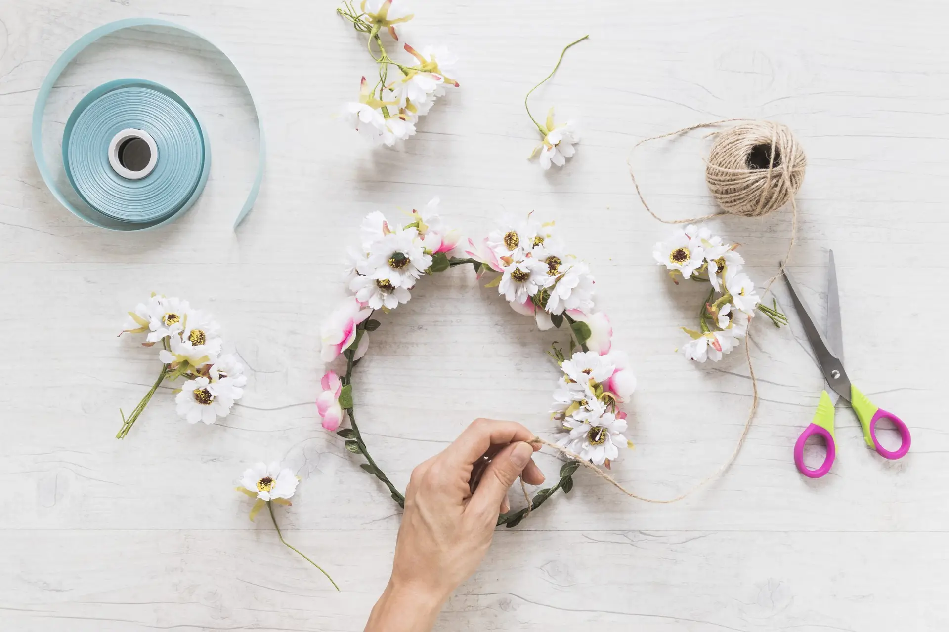 cómo hacer una corona de flores para comunión