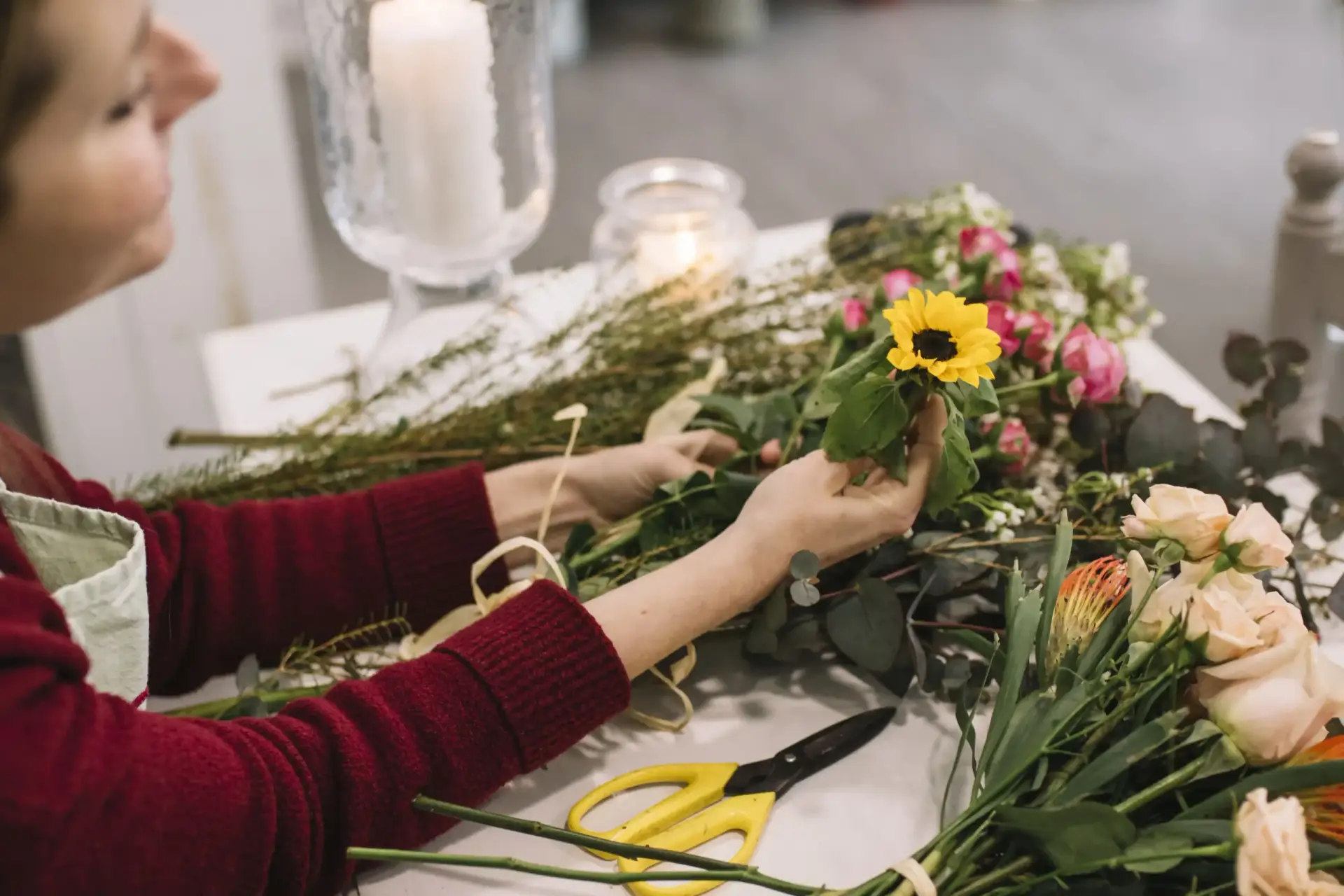Flores para Todos los Santos preparadas para el 1 de noviembre